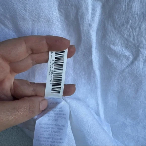 NWT Quince 100% European Linen Tank size M white - Picture 7 of 7